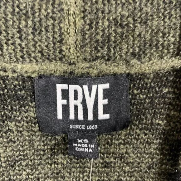 Nwt Frye Women's XS Green Aztec Pattern Open Front Long Cardigan - Picture 5 of 7